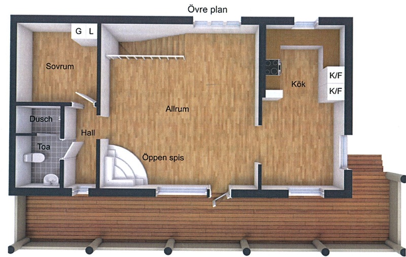 Planlösning uppe